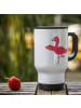 Mr. & Mrs. Panda Thermotasse Flamingo Yoga ohne Spruch in Weiß