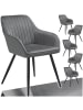 tectake Polstersessel gepolstert, in Samtoptik, gesteppt, 58 x 62 x 82 cm