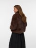 Vero Moda Kunstpelzjacke in Chocolate Torte