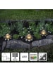 STAR Trading Solar Erdspieß Lilly, LED, 3 Glaskugeln, Gold, Outdoor, Metall, Dekosp