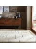 KADIMA DESIGN Teppich Wolle Handgewebt THORN Linienstreifen Muster Wohnzimmer in Beige-Schwarz