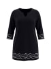 Ulla Popken Longshirt in schwarz