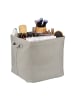 relaxdays Aufbewahrungskorb in Grau - (B)33 x (H)33 x (T)33 cm