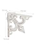 relaxdays 8 x Regalwinkel Lilien Ornamen in Weiß