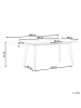 Beliani Esszimmertisch MOSBY in Weiß/Schwarz - (W) 90 x (H) 77 x (L) 160 cm