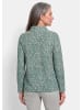 GOLDNER Sweater mit grafischem Druck in graugrün / gemustert
