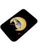 Mr. & Mrs. Panda Badematte Pinguin Mond ohne Spruch in Schwarz
