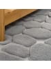 KADIMA DESIGN Waschbarer Teppich Badezimmer waschmaschinenwaschbar Abstrakt 3D in Grau