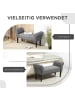 HOMCOM Sitzbank-L102 x B36x H51 cm-Dunkelgrau