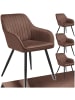 tectake Polstersessel gepolstert, in Samtoptik, gesteppt, 58 x 62 x 82 cm