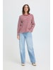 Pulz Langarm PZARLO Regular fit in RED GREY STRIPE