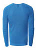 Rusty Neal Slim Fit Feinstrick Biker Rundhals-Pullover in Blau