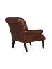Giner y Colomer Ledergepolsterter Sessel mit getufteten Armlehnen in Brown