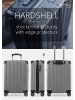 Hauptstadtkoffer Q-Damm - Handgepäck Koffer 54 x 37 x 21 cm Bordgepäck, 4 Rollen, TSA in Silber