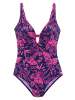 Venice Beach Badeanzug in marine-pink bedruckt