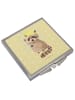 Mr. & Mrs. Panda Handtaschenspiegel quadratisch Waschbär ohne Sp... in Gelb Pastell