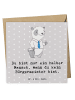 Mr. & Mrs. Panda Deluxe Karte Bürgermeister Herz mit Spruch in Grau Pastell
