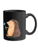Mr. & Mrs. Panda Kaffeebecher Igel Blumen ohne Spruch in Schwarz