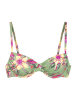 LASCANA Bügel-Bikini-Top in salbei-pink bedruckt