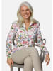 GOLDNER Kurzgröße:  Jerseybluse Jerseybluse mit Stretchanteil in rosé / weiß / gemustert