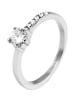 Adeliás Damen Ring aus Edelstahl mit Zirkonia in silber