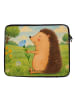 Mr. & Mrs. Panda Notebook Tasche Igel Blumen Design ohne Spruch in Weiß