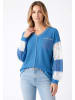usha BLUE LABEL Women Sweatshirt in Blue White