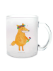 Mr. & Mrs. Panda Glas Fuchs Blumen ohne Spruch in Transparent