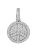 Adeliás Damen Anhänger Peace aus 925 Silber mit Zirkonia in silber
