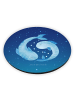Mr. & Mrs. Panda Rund Magnet Sternzeichen Fische ohne Spruch in Sternenhimmel Blau
