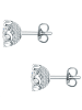 Lulu & Jane Ohrstecker verziert mit Kristallen von Swarovski® weiß in silber