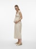 mama licious Langes Maxi Umstandskleid mit U-Ausschnitt in Creme