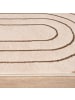 KADIMA DESIGN Teppich Kurzflor Abstrakt Wohnzimmer in Creme
