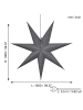 STAR Trading Hängeleuchte Stern Ozen, groß, grau, Ø 100cm in Silber