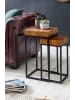 KADIMA DESIGN Satztisch 2er-Set | Sheesham/Metall, Massivholz
