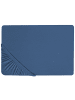 Beliani Bettlaken JANBU in Blau - (W) 140 x (H) 30 x (L) 200 cm