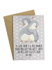 Mr. & Mrs. Panda Beileidskarte Pinguine Kuscheln mit Spruch in Grau Pastell