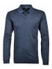 Ragman Poloshirt langarm für Herren in blau