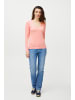 PULZ Jeans PZSARA LS Vneck Pullover Regular fit in Medium Grey Melange