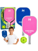 LEAN TOYS Tennis-, Badminton- und Pickleball-Schlägerset in Pink und Blau