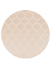 Beliani Outdoorteppich MOSORE in Beige/Weiß - (W) 120 x (L) 120 cm