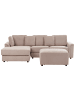 Beliani 2-tlg 4-Sitzer Sofa KOHLO in Beige/Schwarz rechtsseitig