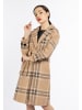 faina Damen Mantel in Beige Karriert