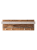 home24 home24 Wandgarderobe (1er Set) - Akazie - Massivholz Akazie & Metall - 90.0 x 30.0 x 25.0 cm in Akazie