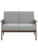 Beliani 2-Sitzer Sofa ASNES in Grau/Braun - (W) 110 x (H) 80 x (L) 80 cm