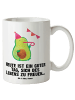 Mr. & Mrs. Panda Keramiktasse Avocado Party mit Spruch in Weiß