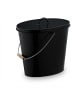 relaxdays Ascheeimer in Schwarz - 12 Liter