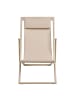 ebuy24 Strandstuhl Cille Taupe 97 x 60 cm