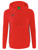 erima Damen Essential Team Kapuzensweat in rot/slate grey