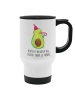Mr. & Mrs. Panda To Go Becher Avocado Party mit Spruch in Weiß